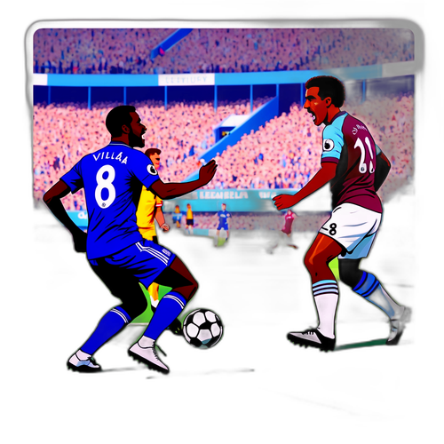 切爾西與阿士東維拉的足球比賽場景