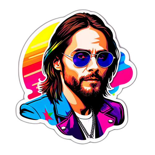 Μια δροσιστική αυτοκόλλητη εικόνα του Jared Leto