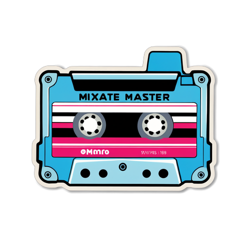 Retro Cassette Tape Mixtape Master Sticker
