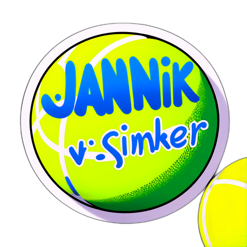 Energifuld tennisbold med Jannik Sinners navn