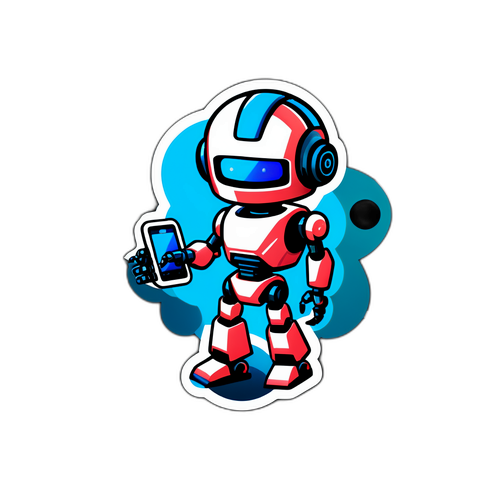 Futuristisk AG Robot med Teknologi