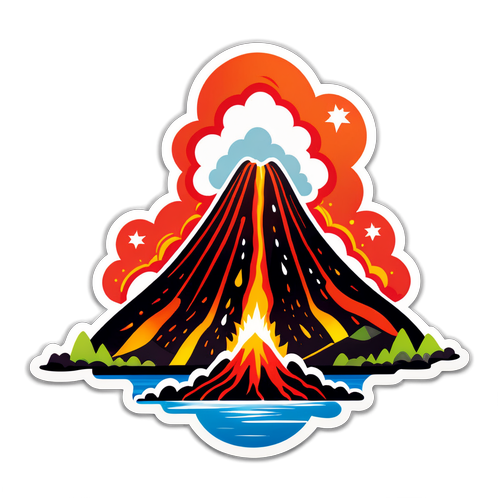 巴厘島火山爆發的震撼畫面！熾熱岩漿與閃爍星星綻放奇幻