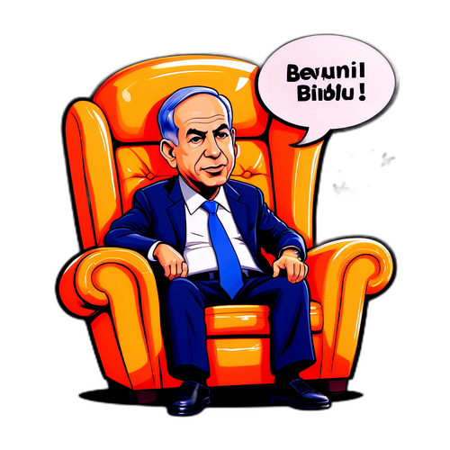 קריקטורה של ביבי נתניהו בכיסא נוח