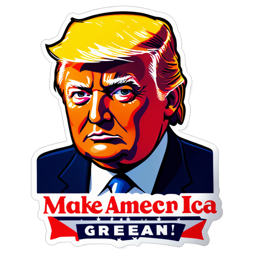 Ein Aufkleber von Donald Trump mit dem Text 'Make America Great Again'