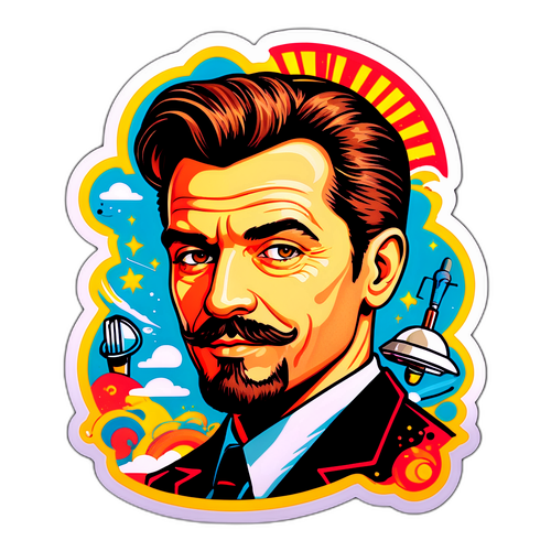 Pohledný retro umělec