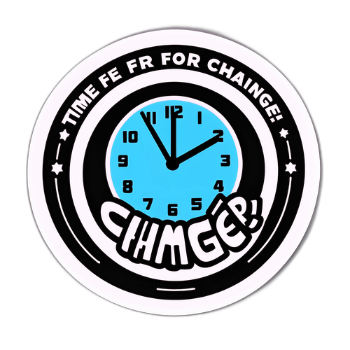 Aufkleber für den Zeitwechsel 2025