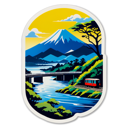 東武東上線の風景コラージュステッカー
