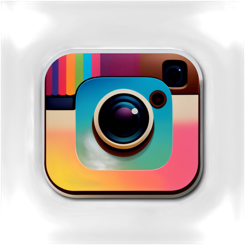 Nálepka s retro stylem Instagram loga