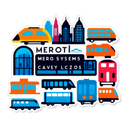 Verdens Metrosystemer: Sticker med Mini Togsikoner og Livlige By Navne!