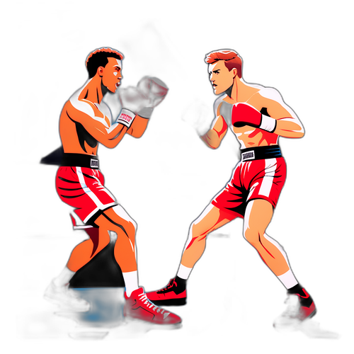 Actieve Actiescène in de Boksering