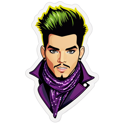 Stylowy Adam Lambert w glam rocku