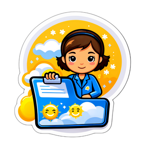 Sticker ng Forecast ng Panahon
