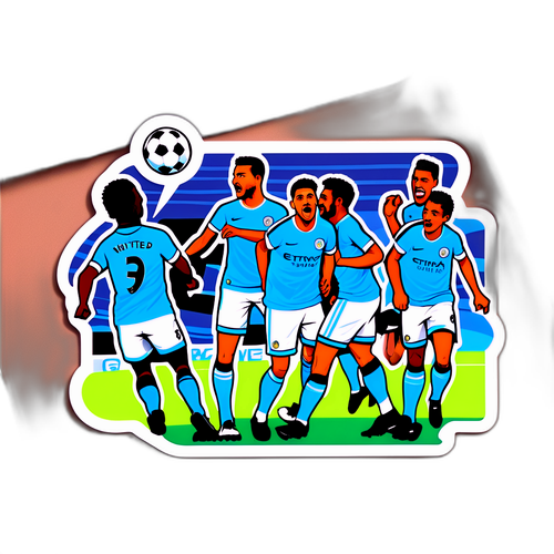 Stiker Dinamis Pertandingan Manchester City vs Newcastle United