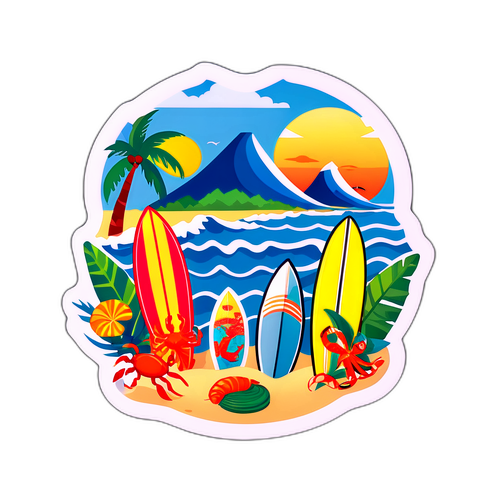 गोवा बीच थीम स्टिकर