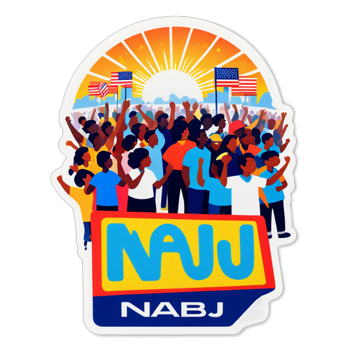 Unite for Change! Discover the Powerful Message Behind the Vibrant NABJ Rally Sticker!