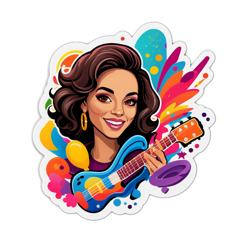 Vibrant Music Artistry Sticker