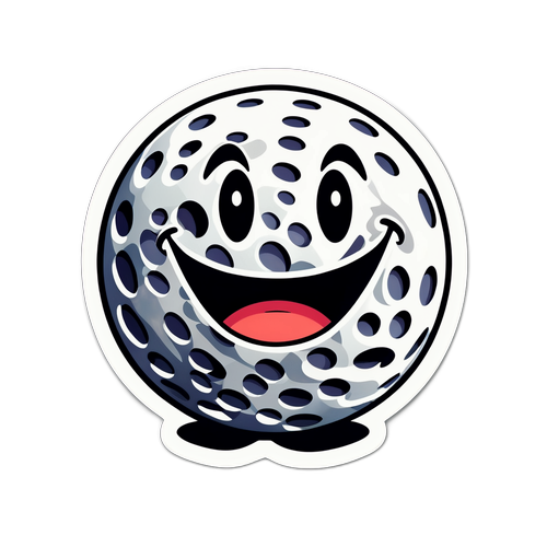 Morsom Golfball med Smil