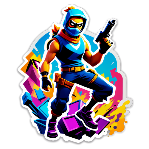 Fortnite Frenzy: Action-Packed Adventure Sticker