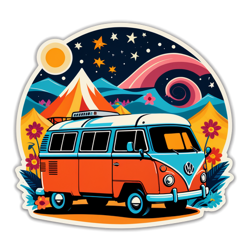 Unleash Your Inner Wanderlust: Discover the Retro Camper Van Adventure Under the Stars!