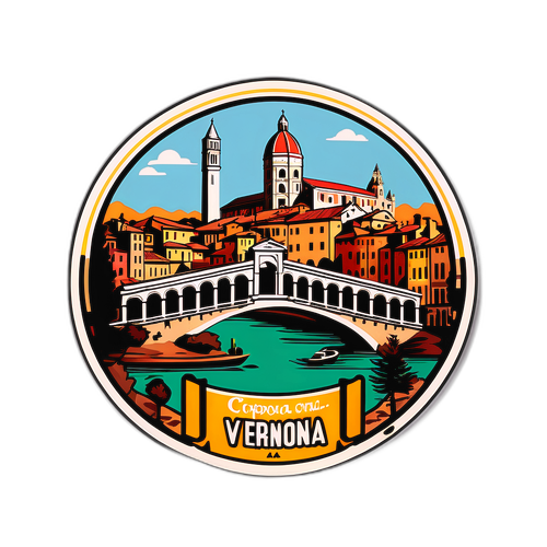 Adesivo in stile vintage di Verona