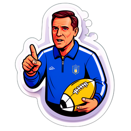 Sticker cu Dan Alexa, antrenor de fotbal