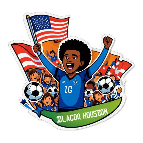 Stiker Pertandingan Sepak Bola Dallas vs Houston