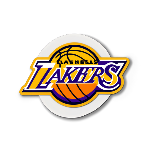 Vintage na Sticker para sa Los Angeles Lakers