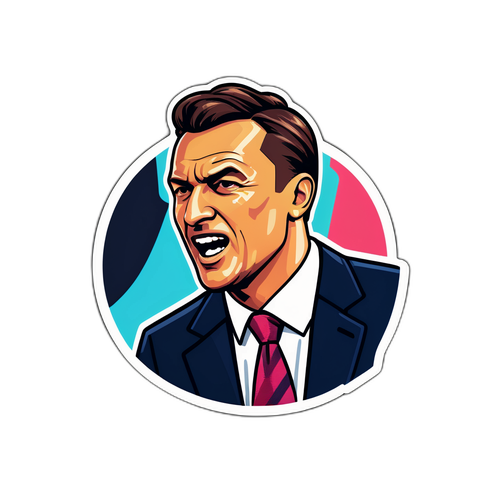 Sticker met DAZN-logo en sportcommentator