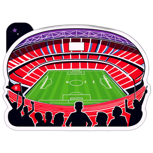 Illustrazione dell'arena calcistica di Monaco durante una partita