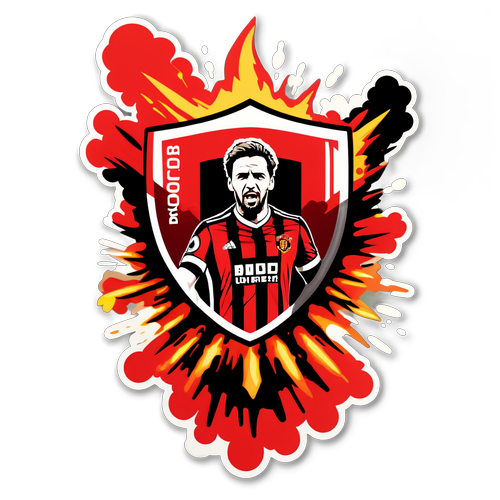 Autocolant cu logo-ul Bournemouth și Man Utd