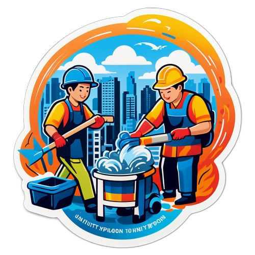 城市社区团结抗台风