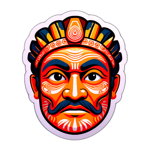 汉文化的史前面孔识别贴纸