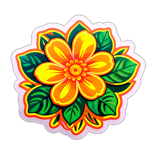 A flor Mirasol em cores vibrantes