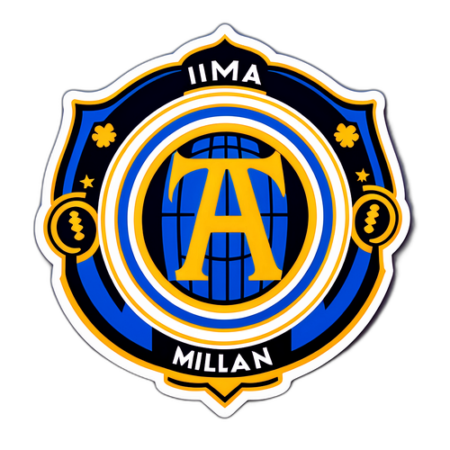 Inter Milans logotyp med Milans ikoniska symboler