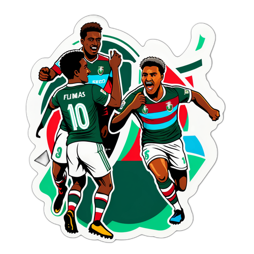 Nhãn dán về trận đấu giữa Fluminense và Palmeiras
