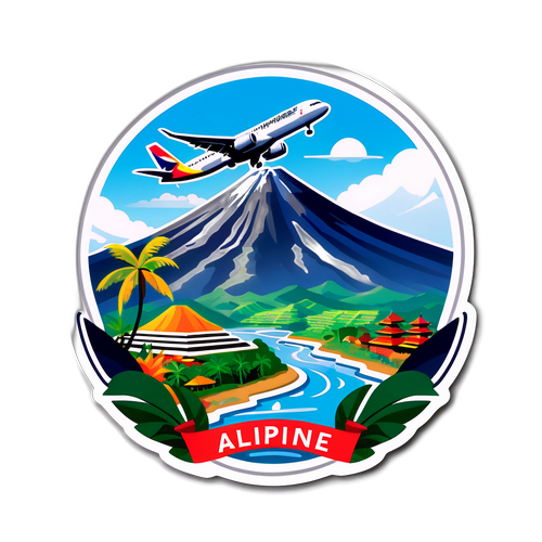 Kaakit-akit na Sticker ng Philippine Airlines