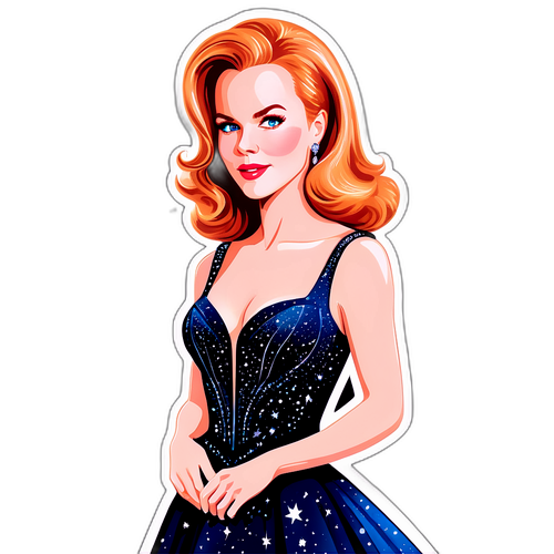 Isang Mapanlikhang Representasyon ni Nicole Kidman sa Isang Glamorous na Gown