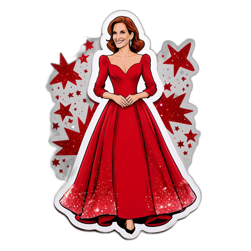 Julia Roberts w czerwonej sukni