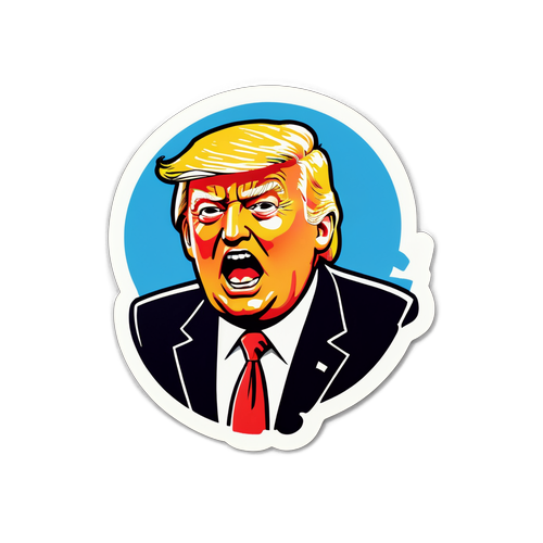 트럼프의 유머러스한 발언 스티커