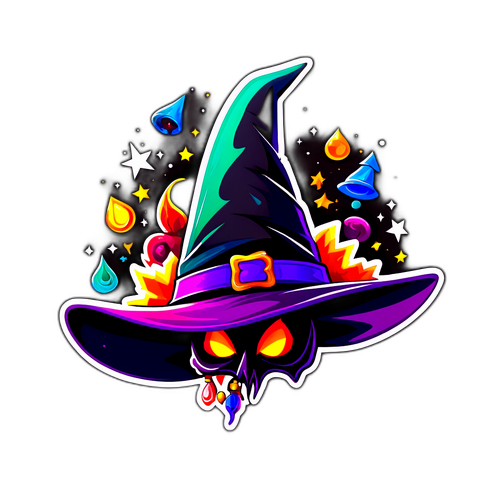 Kunstnerisk representasjon av en heksens hatt