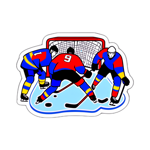 Hockeyspelare i aktion