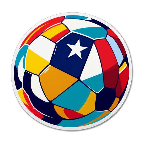 La Liga-färger och mönster med en stor fotboll