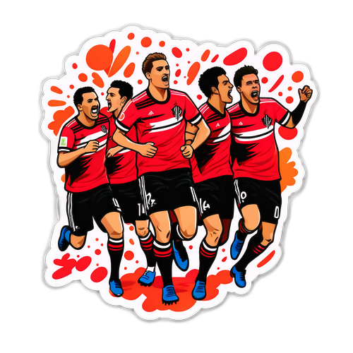 Flamengo vs Bragantino Soccer Sticker