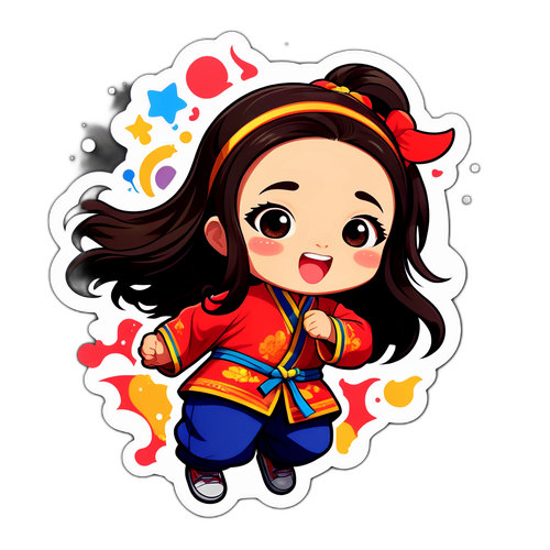 可愛的表演者插圖