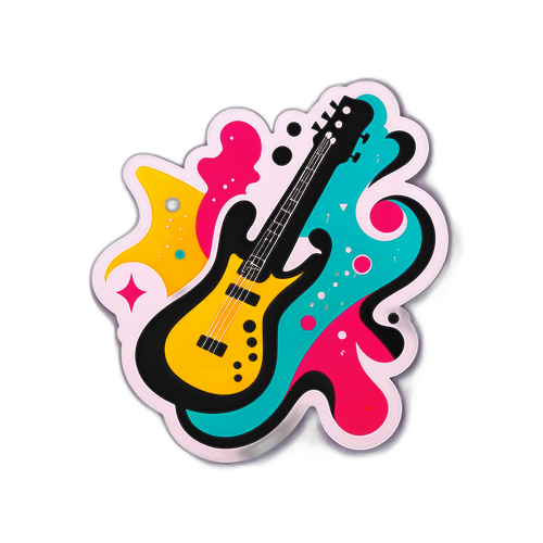 Minimalist Naklejka z Gitara