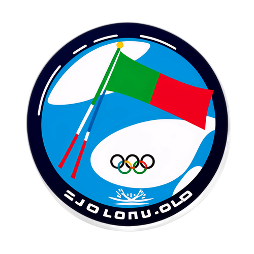 Etichetă stilizată pentru Jocurile Olimpice de Iarnă 2026