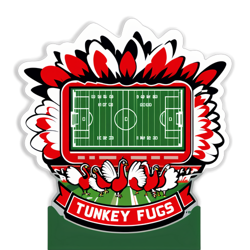 Turkey Football Frenzy Sticker