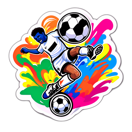 जोशीला फुटबॉल स्टिकर