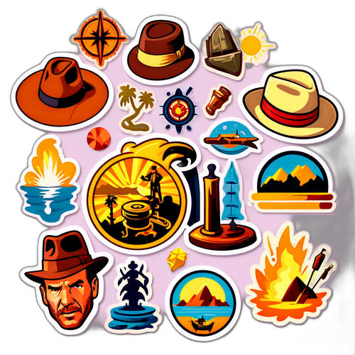 Naklejki inspirowane Indianą Jonesem