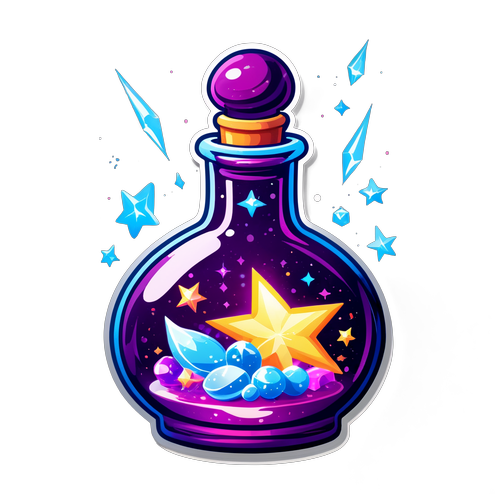 Magical Potion Bottle with Sparkles